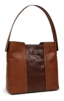 Ladies Gianni Conti Two Tone Shoulder Bag -Best Fashion Shoes Shop TB22120TANDKBROWN 1