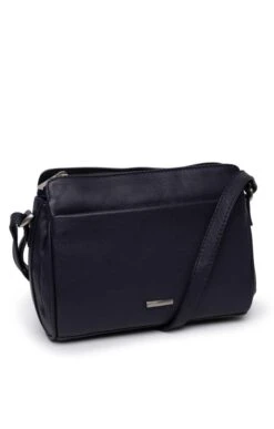 Ladies Leather Front Pocket Cross Body Handbag