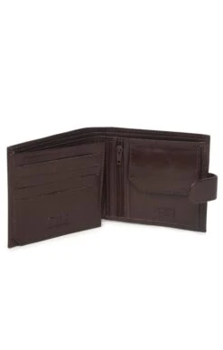 Men’s Tab Double Compartment Wallet -Best Fashion Shoes Shop TB22323COGNAC 2