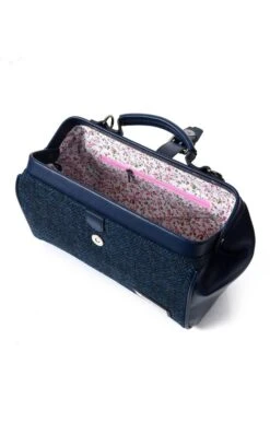 Harris Tweed Doctor Bag -Best Fashion Shoes Shop TB22350NAVYHB 3