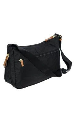Brics Two Pocket Zipped Shoulder Bag -Best Fashion Shoes Shop TB22570BLACK 2
