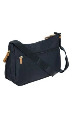 Brics Two Pocket Zipped Shoulder Bag -Best Fashion Shoes Shop TB22570NAVY 2