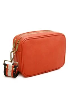 Ladies Alice Wheeler Two Strap Camera Cross Body Bag -Best Fashion Shoes Shop TB22800ORANGE 1