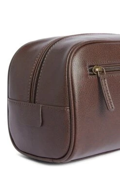 Men's Barbour Leather Washbag -Best Fashion Shoes Shop TB23232DKBROWN 2