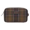 Men's Barbour Tartan And Leather Washbag -Best Fashion Shoes Shop TB23233CLASSICTARTAN