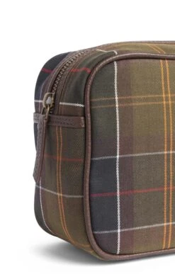 Men's Barbour Tartan And Leather Washbag -Best Fashion Shoes Shop TB23233CLASSICTARTAN 2