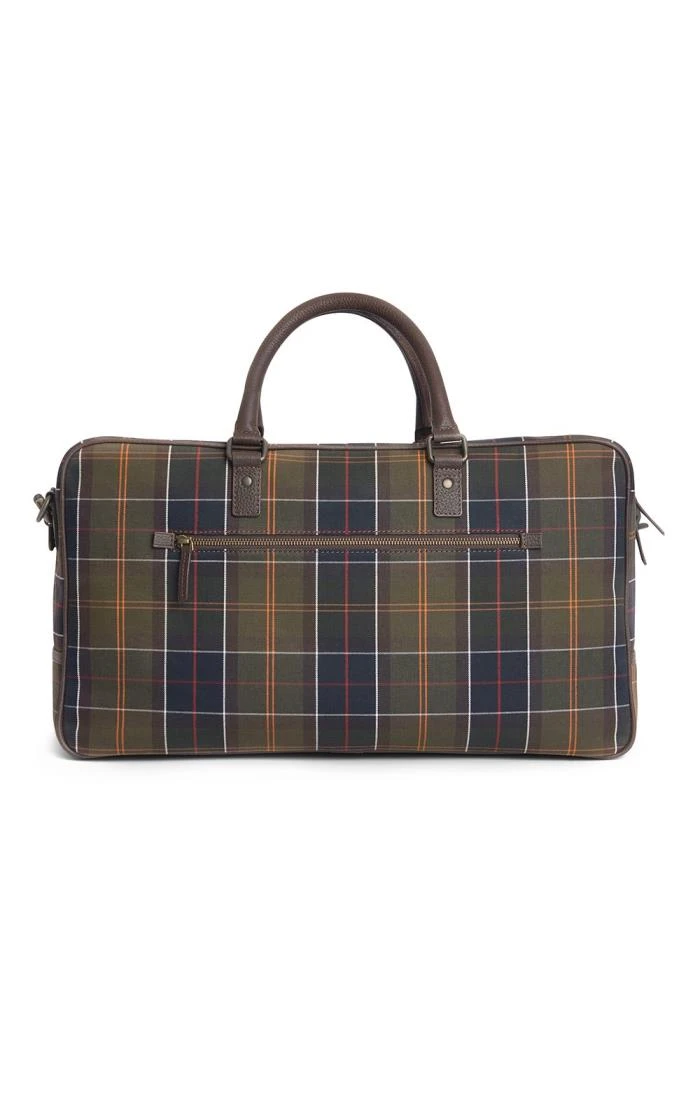 Barbour Tartan And Leather Holdall 5 Barbour Tartan And Leather Holdall - Image 3