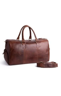 Men's Leather Holdall -Best Fashion Shoes Shop TB23342CHESTNUT 1