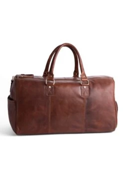 Men's Leather Holdall -Best Fashion Shoes Shop TB23342CHESTNUT 2
