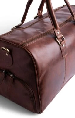 Men's Leather Holdall -Best Fashion Shoes Shop TB23342CHESTNUT 3