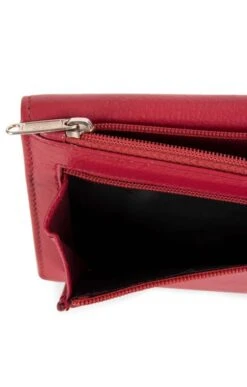 Ladies Flap Open Two Zip Purse -Best Fashion Shoes Shop TB30612RED 4