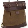Waxed Canvas Satchel Bag -Best Fashion Shoes Shop TB31051KHAKI