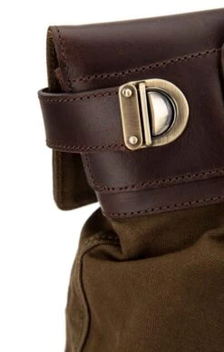 Waxed Canvas Satchel Bag -Best Fashion Shoes Shop TB31051KHAKI 2