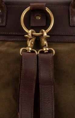 Waxed Canvas Satchel Bag -Best Fashion Shoes Shop TB31051KHAKI 3