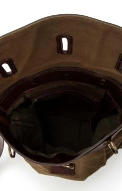 Waxed Canvas Satchel Bag -Best Fashion Shoes Shop TB31051KHAKI 4