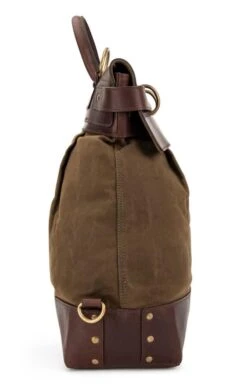 Waxed Canvas Satchel Bag -Best Fashion Shoes Shop TB31051KHAKI 5