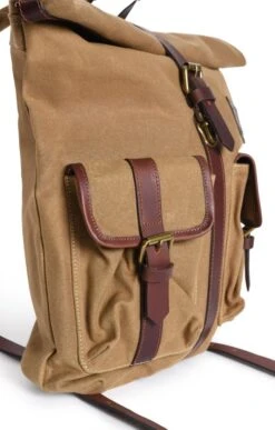 Canvas Roll Top Rucksack -Best Fashion Shoes Shop TB40428CAMEL 3