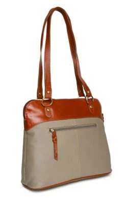 Rowallan Twin Handle Zip Top Bag -Best Fashion Shoes Shop TB40464TAUPETAN 1