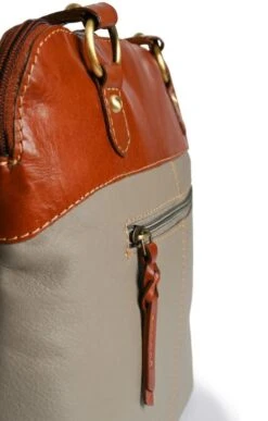 Rowallan Twin Handle Zip Top Bag -Best Fashion Shoes Shop TB40464TAUPETAN 3