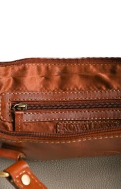 Rowallan Twin Handle Zip Top Bag -Best Fashion Shoes Shop TB40464TAUPETAN 4