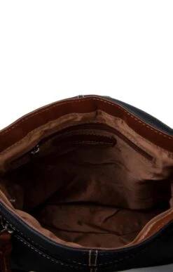 Rowallan Square Half Flap Bag -Best Fashion Shoes Shop TB40468BLACKTAN 3