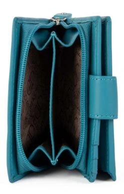 Saddler Of Scotland 11.5cm Trifold Purse -Best Fashion Shoes Shop TB65417TEAL 2