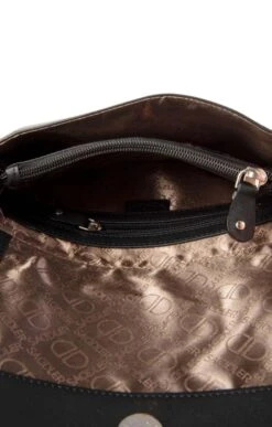 Saddler Of Scotland Scallop Flapover Cross Body Bag -Best Fashion Shoes Shop TB65420BLACK 4