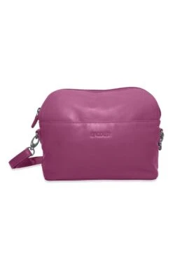 Saddler Of Scotland Ladies Zip Adjustable Strap Handbag -Best Fashion Shoes Shop TB65425MAGENTA 2