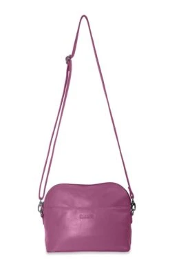 Saddler Of Scotland Ladies Zip Adjustable Strap Handbag -Best Fashion Shoes Shop TB65425MAGENTA 4
