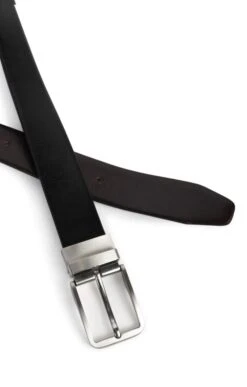 Men's Reversible Leather Belt -Best Fashion Shoes Shop TC22452BLACKDKBROWN 1