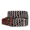 Men’s Braided Belt -Best Fashion Shoes Shop TC91119NAVYBEIGE