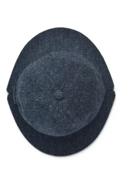 Men's Harris Tweed Stalker Hat -Best Fashion Shoes Shop TE03491DUSKBLUEHB 1 1