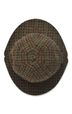 Men's Harris Tweed Stalker Hat -Best Fashion Shoes Shop TE03491LODENWINEGC 1 1