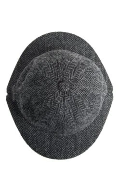 Men's Harris Tweed Stalker Hat -Best Fashion Shoes Shop TE03491SLATEGREY 1