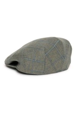 Men's Tweed Hereford Cap -Best Fashion Shoes Shop TE22002SAGEBLUEOCHECK 1