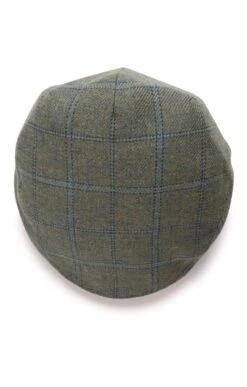 Men's Tweed Hereford Cap -Best Fashion Shoes Shop TE22002SAGEBLUEOCHECK 2