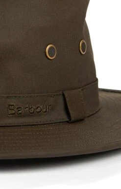 Men's Barbour Dawson Wax Safari Hat -Best Fashion Shoes Shop TE22005OLIVE 2