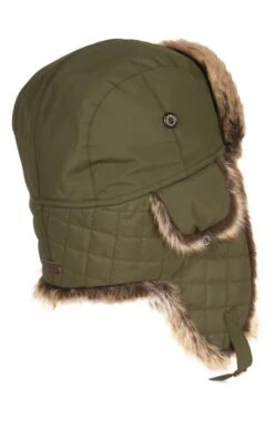 Men's Barbour Cleadon Trapper Hat -Best Fashion Shoes Shop TE23007DKOLIVE 1