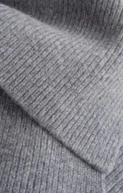 Lambswool Ribbed Scarf 38 Lambswool Ribbed Scarf -Best Fashion Shoes Shop TF00248SLATE 1