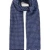 Silk And Lambswool Country Scarf -Best Fashion Shoes Shop TF15593NAVYSPOT