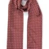 Polka Dot Silk Scarf -Best Fashion Shoes Shop TF15597BURGUNDYWHT