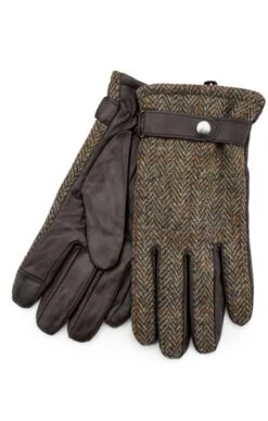 Men's Failsworth Harris Tweed Leather Gloves