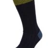 Men's Contrast Flecked Merino Wool & Silk Blend Sock -Best Fashion Shoes Shop TG22625NAVYFLECK