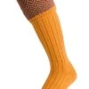 Men's Herringbone Top Socks -Best Fashion Shoes Shop TH23860OCHRE