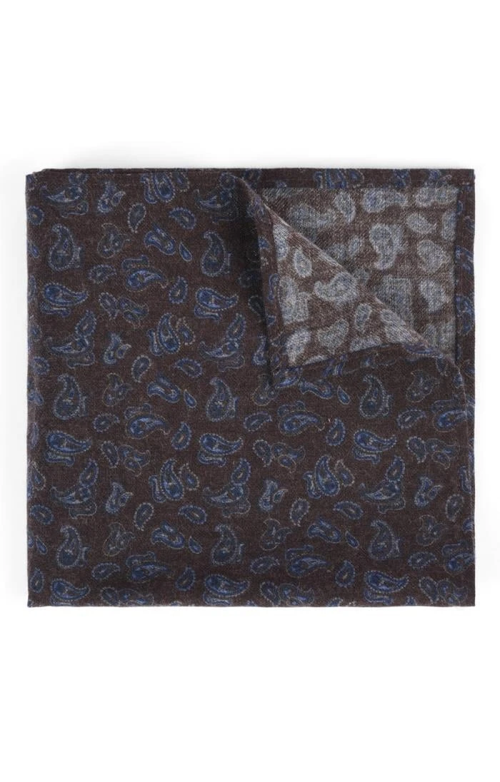 Small Paisley Wool Handkerchief 3 Small Paisley Wool Handkerchief
