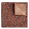 Paisley Pheasant Silk Handkerchief -Best Fashion Shoes Shop TI23010RUST