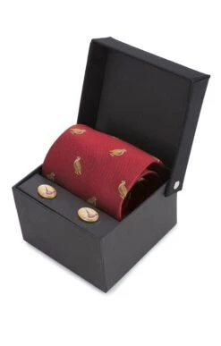 Partridge Silk Tie And Cufflinks -Best Fashion Shoes Shop TK02219RED 1 1