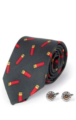 Cartridge Cufflink And Tie Set