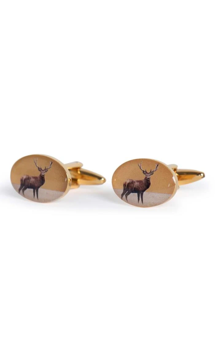 Men's Stag Cufflink & Tie Set 4 Men's Stag Cufflink & Tie Set - Image 2