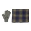 Men's Barbour Tartan Scarf & Glove Gift Set -Best Fashion Shoes Shop TK20316CLASSICOLIVE